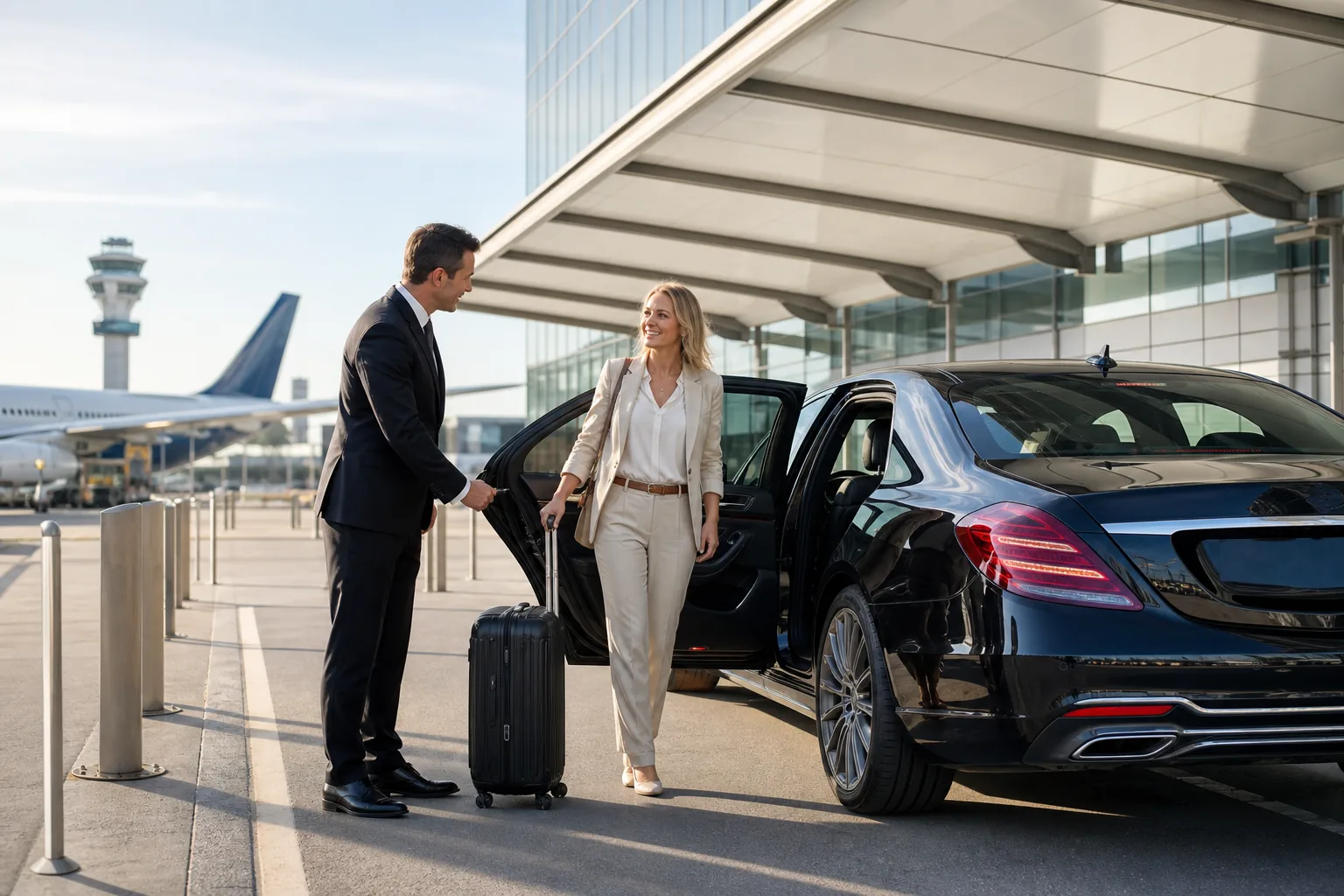 Mercedes-Benz chauffeur meet-and-greet at Sydney Airport arrivals