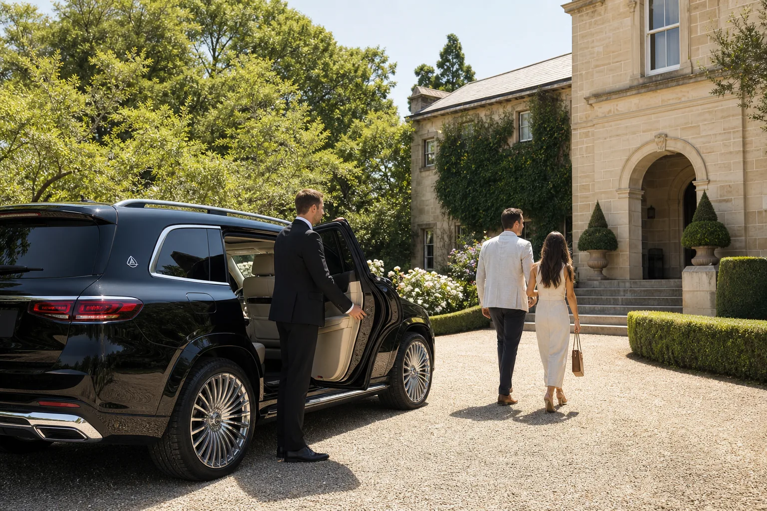 Mercedes-Benz GLS in Southern Highlands for a private chauffeur tour from Sydney
